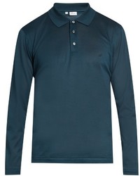 Brioni Long Sleeved Cotton Piqu Polo Shirt
