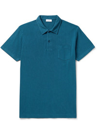 Sunspel Riviera Slim Fit Cotton Mesh Polo Shirt