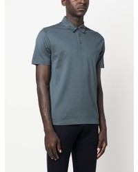 Canali Short Sleeve Cotton Polo Shirt