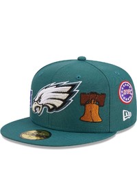 New Era Midnight Green Philadelphia Eagles Team Local 59fifty Fitted Hat