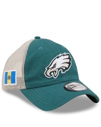 New Era Midnight Greenwhite Philadelphia Eagles Flag 9twenty Trucker Snapback Hat At Nordstrom