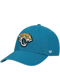 '47 Teal Jacksonville Jaguars Secondary Clean Up Adjustable Hat
