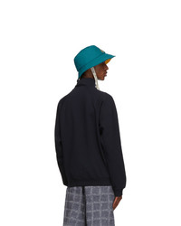JW Anderson Blue And Yellow Asymmetric Bucket Hat