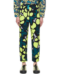 Homme Plissé Issey Miyake Yellow Printed Trousers