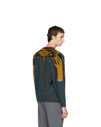 Kenzo Multicolor Intarsia Tiger Sweater