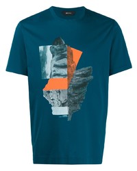Z Zegna Abstract Print T Shirt