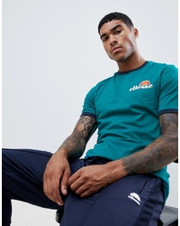 Ellesse Agrigento Ringer T Shirt With Small Logo In Green