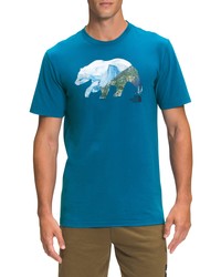 The North Face Bear Graphic Tee In Banff Blue At Nordstrom