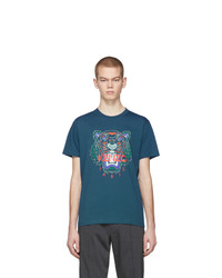 Kenzo Blue Limited Edition Holiday Tiger T Shirt