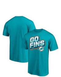 FANATICS Branded Aqua Miami Dolphins Hometown Collection 1st Down T Shirt