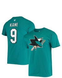 FANATICS Branded Evander Kane Teal San Jose Sharks Player Name And Number T Shirt At Nordstrom