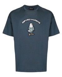 Emporio Armani Eagle Appliqu Cotton T Shirt