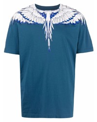 Marcelo Burlon County of Milan Icon Wings Regular T Shirt Petrol Blue