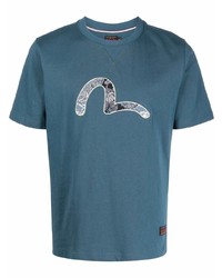 Evisu Lace Print Seagull Logo T Shirt