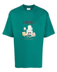 Drôle De Monsieur Logo Print Cotton T Shirt
