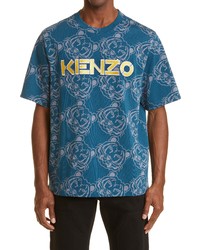 Kenzo Oversize Logo Graphic Tee In Duck Blue At Nordstrom