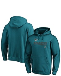 FANATICS Branded Teal San Jose Sharks Authentic Pro Core Collection Prime Pullover Hoodie