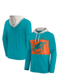 FANATICS Branded Aqua Miami Dolphins Long Sleeve Hoodie T Shirt At Nordstrom
