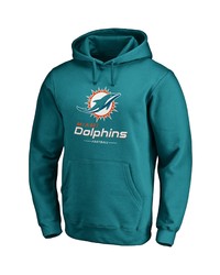 FANATICS Branded Aqua Miami Dolphins Team Lockup Pullover Hoodie