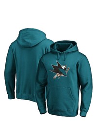 FANATICS Branded Teal San Jose Sharks Primary Team Logo Fleece Pullover Hoodie At Nordstrom
