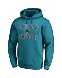 FANATICS Branded Teal San Jose Sharks Team Victory Arch Pullover Hoodie