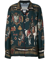 Dolce & Gabbana Military Print Shirt