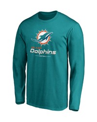 FANATICS Branded Aqua Miami Dolphins Team Lockup Long Sleeve T Shirt