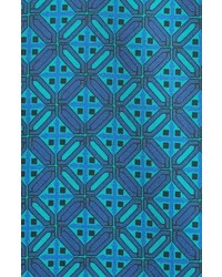 St. John Collection Ratan Tile Print Stretch Silk Top
