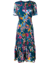 Saloni Floral Print Dress