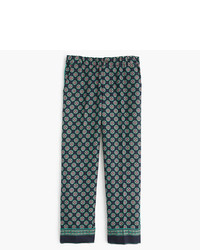 J.Crew Cropped Silk Pant In Foulard Print