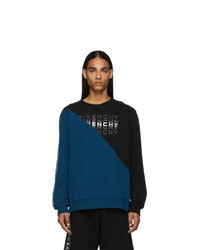 Givenchy Blue Diagonal Colorblock Sweatshirt