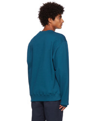 Kenzo Blue Embroidered Graphic Sweatshirt