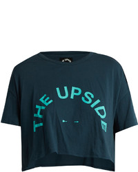 The Upside Kaila Logo Print Cotton Jersey T Shirt