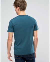 Paul Smith Ps By T Shirt With Skull Print In Slim Fit Blue
