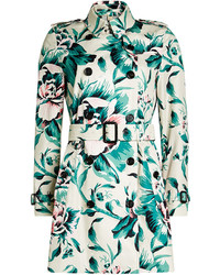 Burberry Printed Cotton Trench Coat