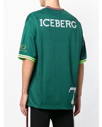 Iceberg Logo V Neck T Shirt