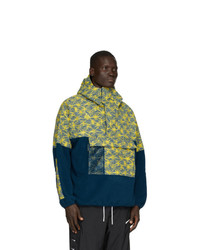 Nike Blue And Yellow Fleece Acg Anorak Jacket