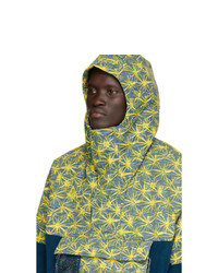 Nike Blue And Yellow Fleece Acg Anorak Jacket