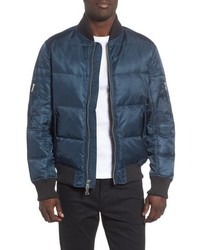 The Very Warm Vandal Down Feather Fill Quilted Bomber Jacket