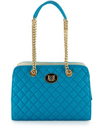 Teal Quilted Leather Crossbody Bag