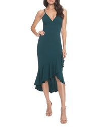 Dress the Population Wendy Highlow Ruffle Cocktail Dress