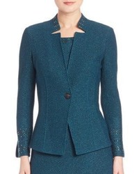 St. John One Button Fitted Jacket
