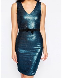 Paper Dolls Sequin Dress With Bow Waist