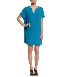 Diane von Furstenberg Kora Short Sleeve Shift Dress Atlantis Blue
