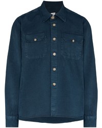Eleventy Button Up Long Sleeved Overshirt