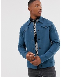 Jack & Jones Premium Overshirt In Teal With Chest Pockets