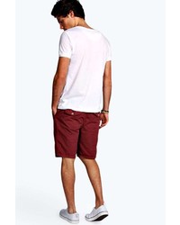 Boohoo Cotton Laundered Shorts With Draw Cord