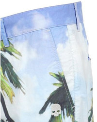 Hydrogen Beach Printed Cotton Cargo Shorts