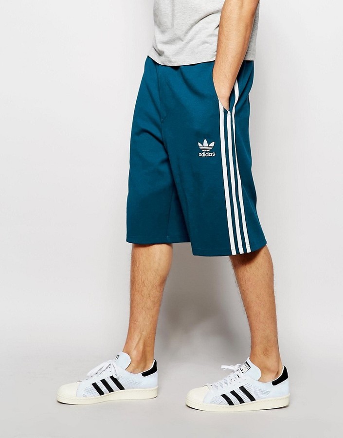 teal adidas shorts