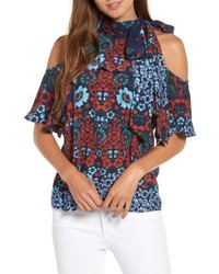 Parker Empire Cold Shoulder Silk Top